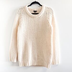 Theory Ivory Chunky Knit Pullover (Wool & Alpaca)